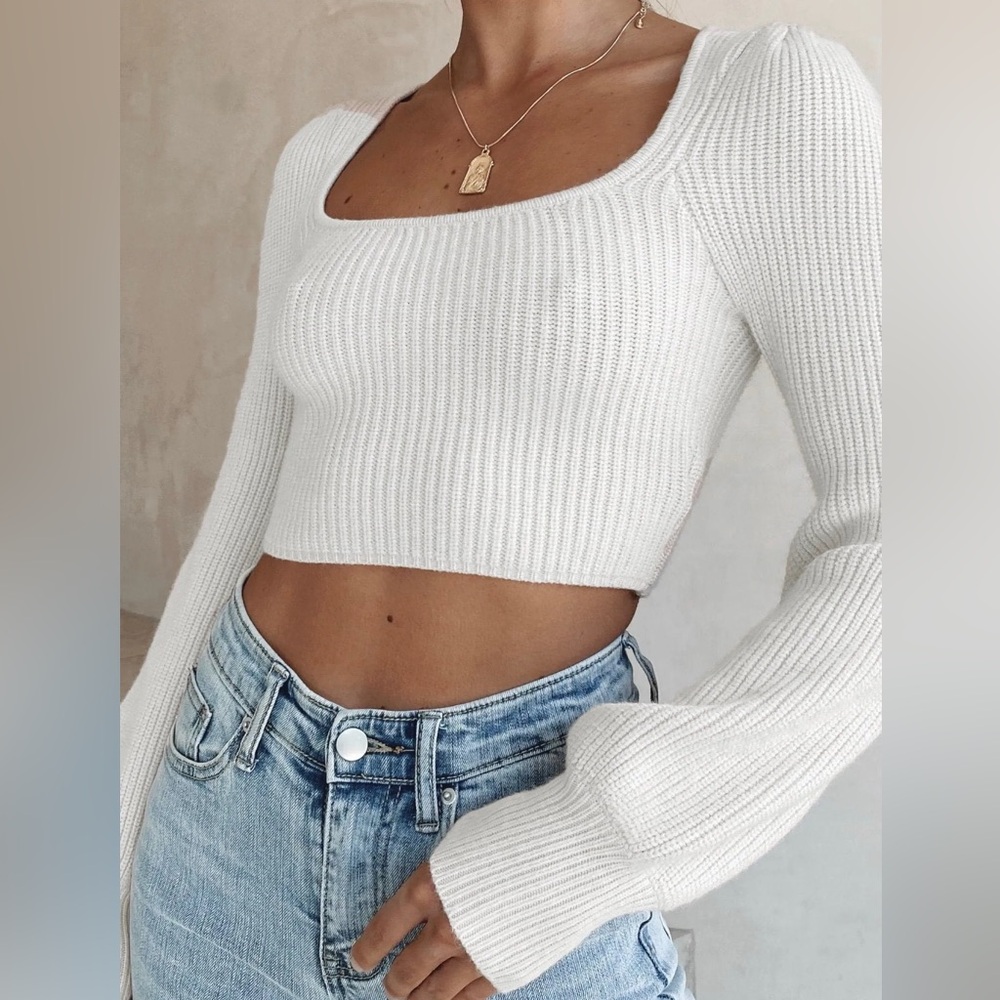 Billy J Madie Knit Top White
